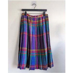 29. Louben Rainbow Pleated Wool Skirt